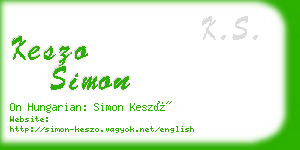 keszo simon business card